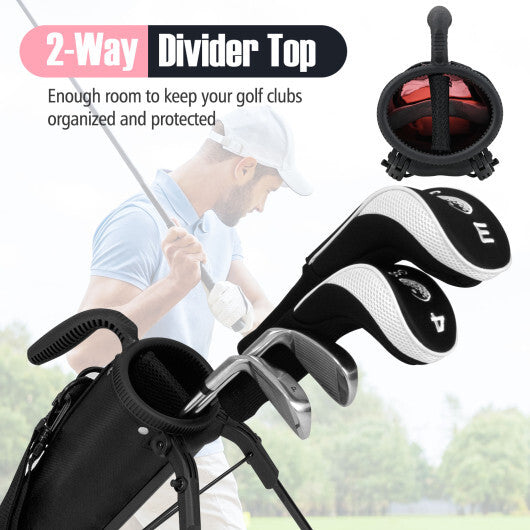Golf Stand Bag Lightweight Golf Bag for The Driving Range-White by LuxuryLifeWay Online Store
