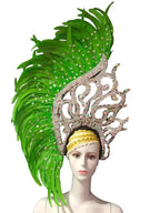 The Stardust Samba Radiance – Elegant Feathered Stage & Carnival Headdress by Stardust Starlets
