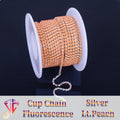 The Stardust Fluorescent Stream – Premium AAAA Glass Fluorescent & Mocha Rhinestone Cup Chain Trim by Stardust Starlets