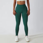 Seamless Ribbed Yoga Leggings – Tummy Control Fit by FitiqueFit