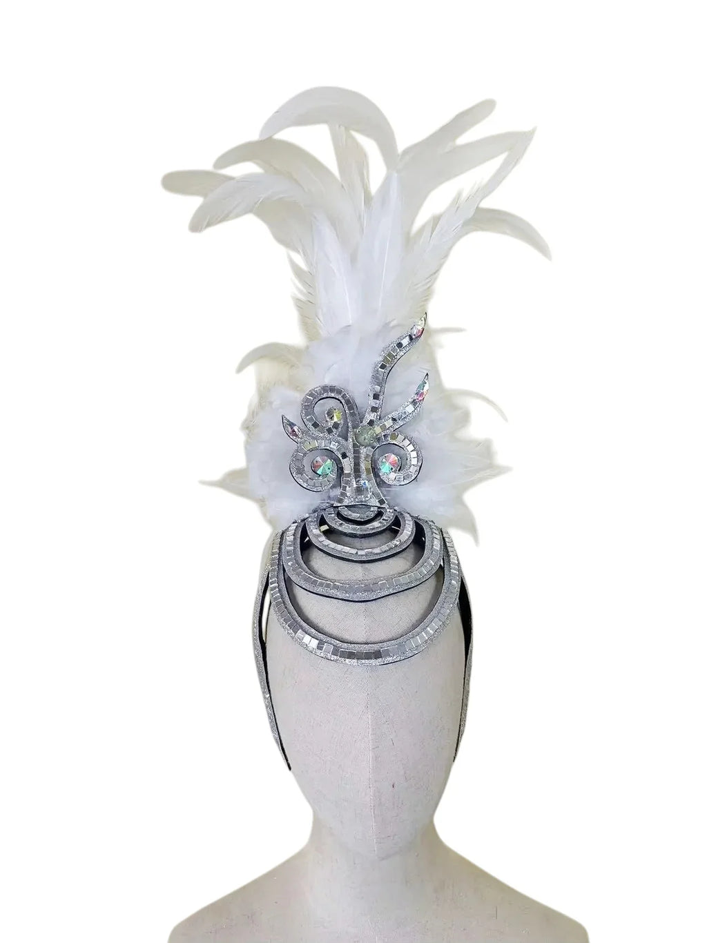 The Stardust Wings of Radiance – Deluxe Feathered Samba & Carnival Crown by Stardust Starlets