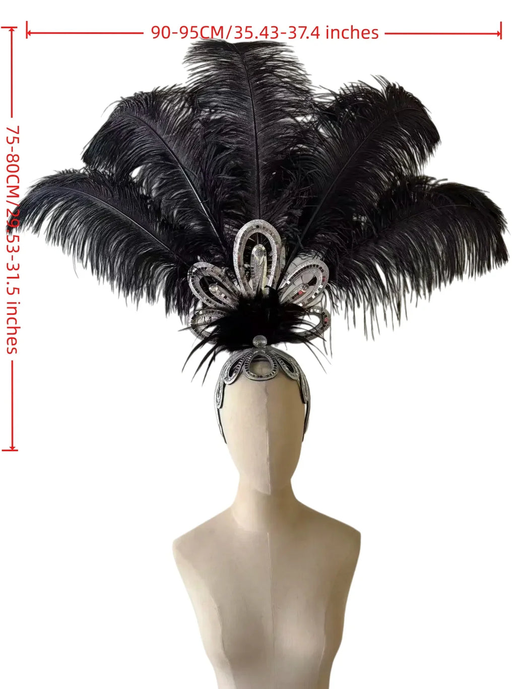 The Stardust Empress – Deluxe Feathered Samba & Carnival Crown by Stardust Starlets