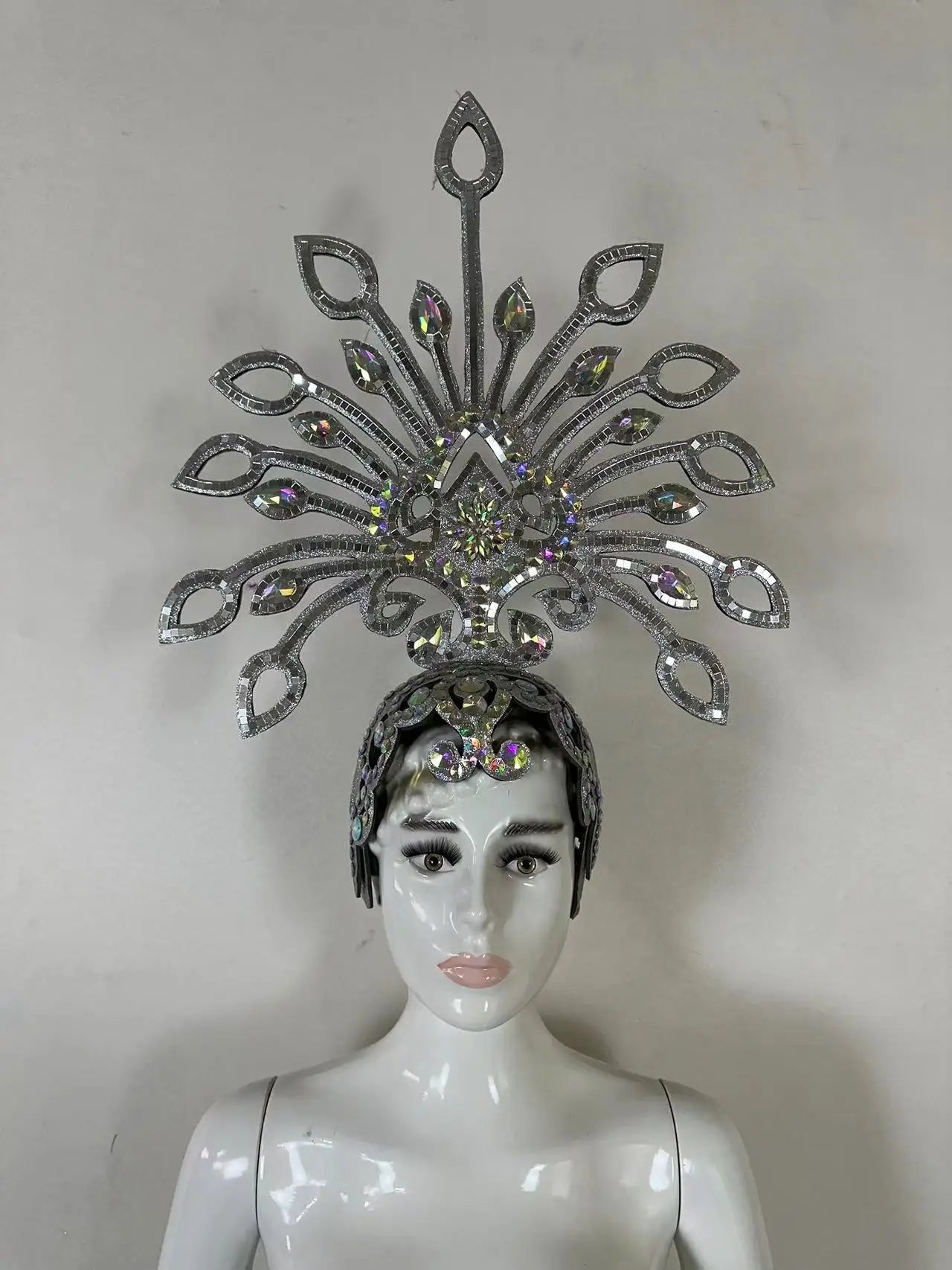The Stardust Dionysia – Silver Starburst Carnival & Masque Ball Crown by Stardust Starlets