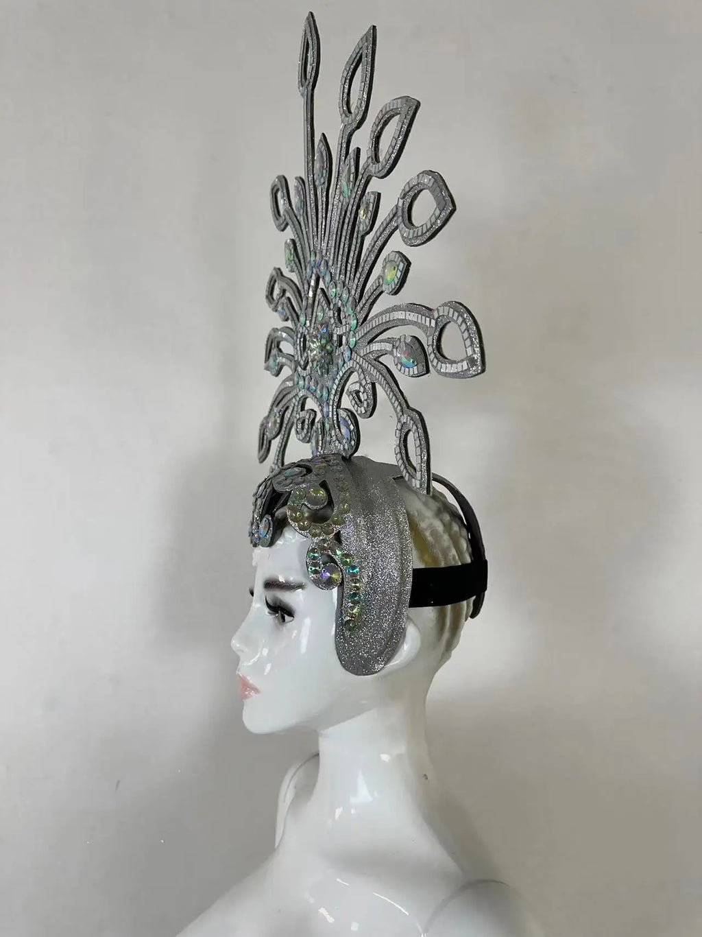 The Stardust Dionysia – Silver Starburst Carnival & Masque Ball Crown by Stardust Starlets