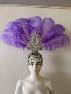 The Stardust Dionysia – Carnival & Samba Feathered Masque Ball Crown by Stardust Starlets
