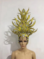 FASHIONABLE AND EXQUISITE HEADDRESS FEATHERS SAMBA DANCE CARNIVAL HALLOWEEN PARTY LATIN DANCE BAR PERFORMANCE HAT MASQUERADE by Stardust Starlets