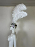 The Stardust Dionysia – Carnival & Samba Feathered Masque Ball Crown by Stardust Starlets