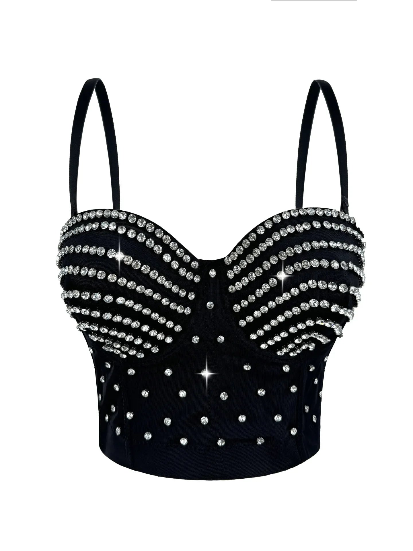 The Stardust Prism Siren – Embroidered Diamond Bustier Corset Crop Top by Stardust Starlets