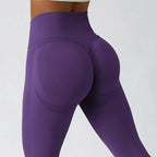 Seamless Ribbed Yoga Leggings – Tummy Control Fit by FitiqueFit