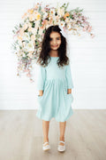 Sage 3/4 Sleeve Pocket Twirl Dress by Mila & Rose ®