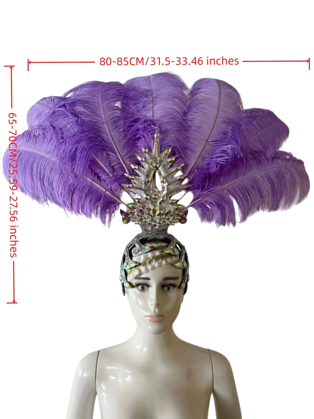 The Stardust Dionysia – Carnival & Samba Feathered Masque Ball Crown by Stardust Starlets