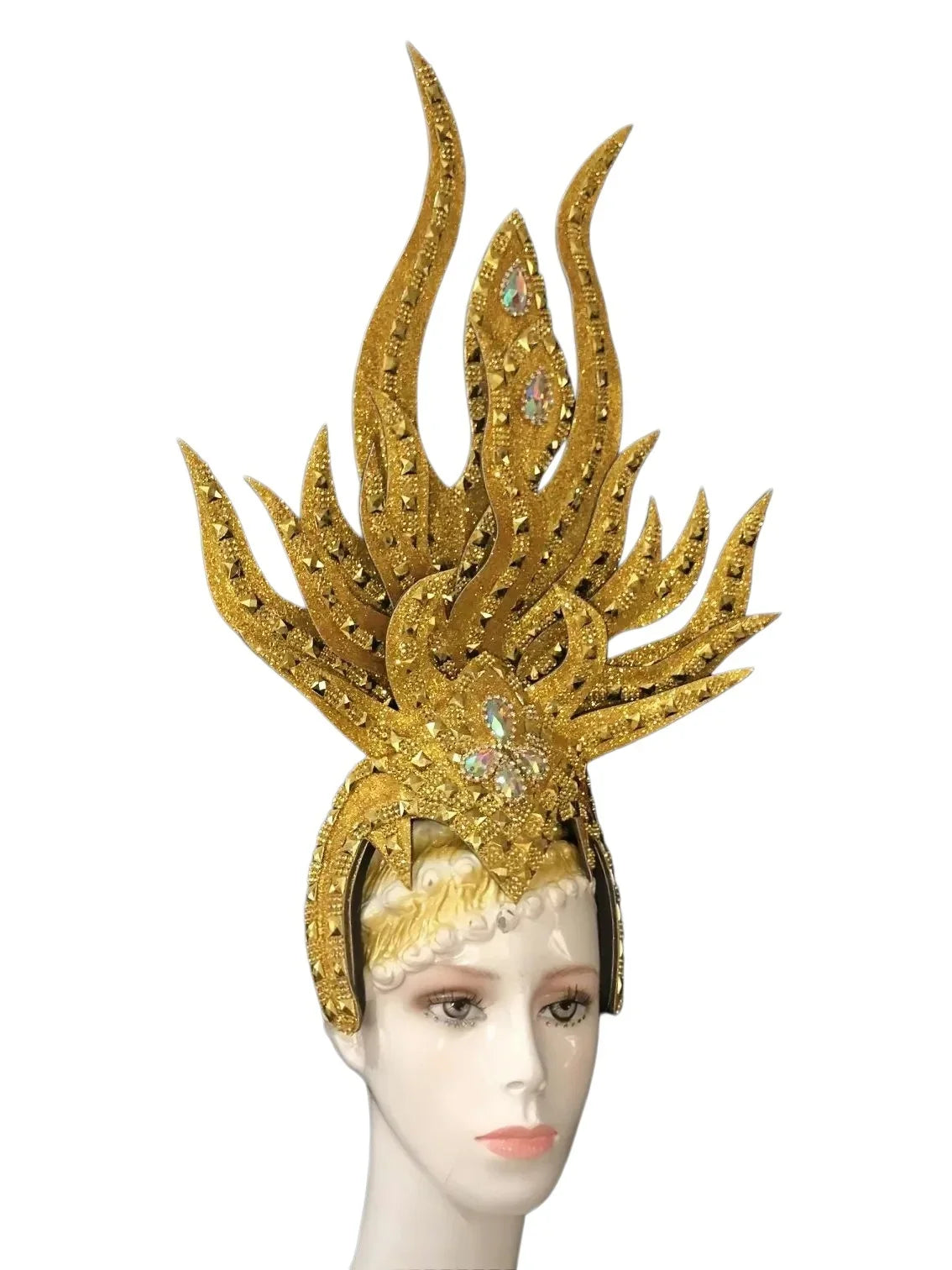 Brazil Rio Spanish Cuba Santiago Havana Venice Dionysia carnival Float Mask dress masque ball costume samba Golden Crown by Stardust Starlets