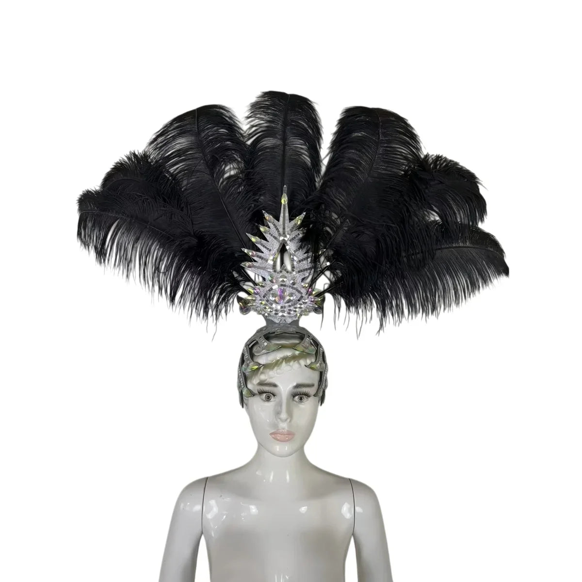 The Stardust Dionysia – Carnival & Samba Feathered Masque Ball Crown by Stardust Starlets
