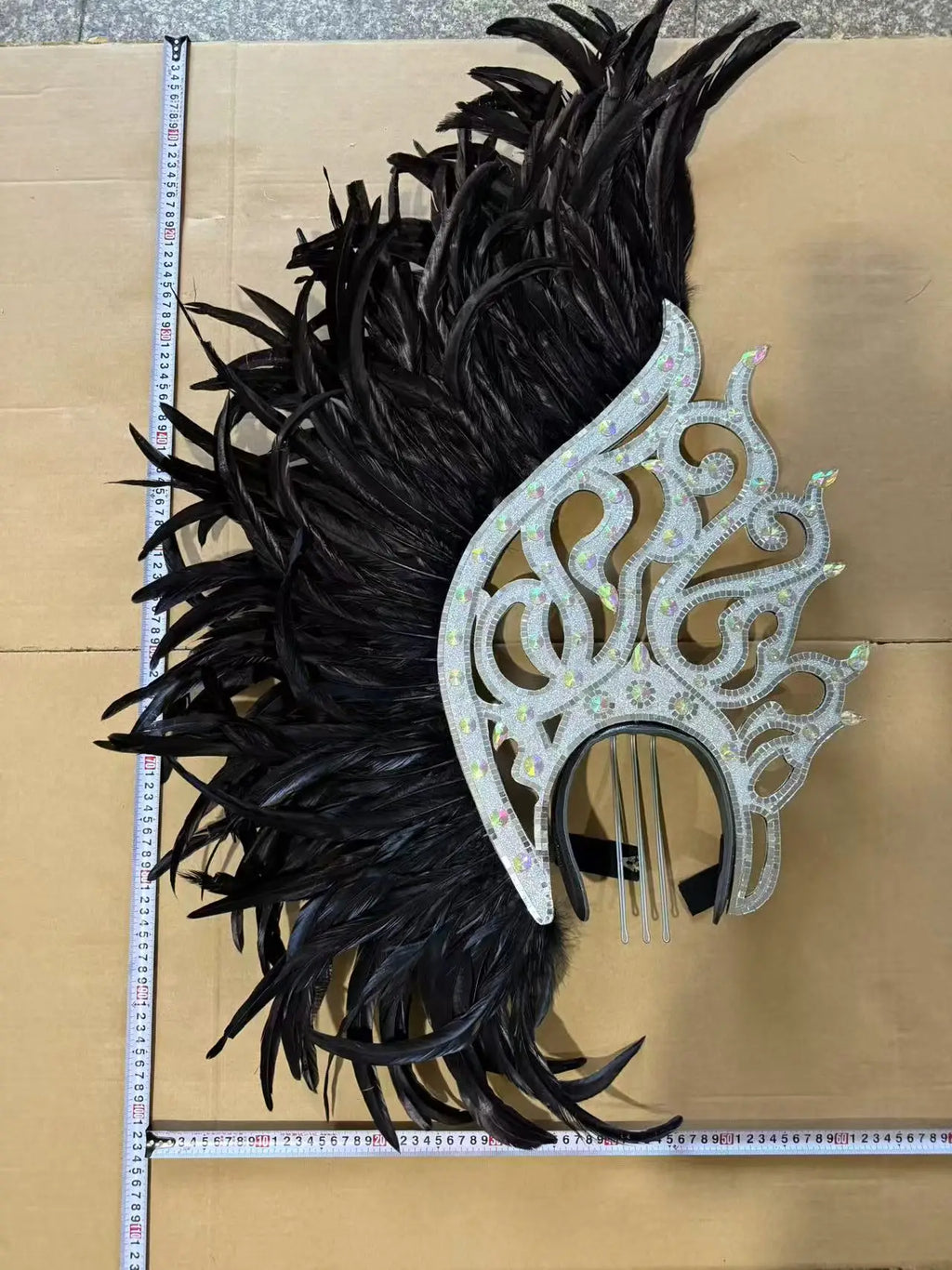 The Stardust Samba Radiance – Elegant Feathered Stage & Carnival Headdress by Stardust Starlets