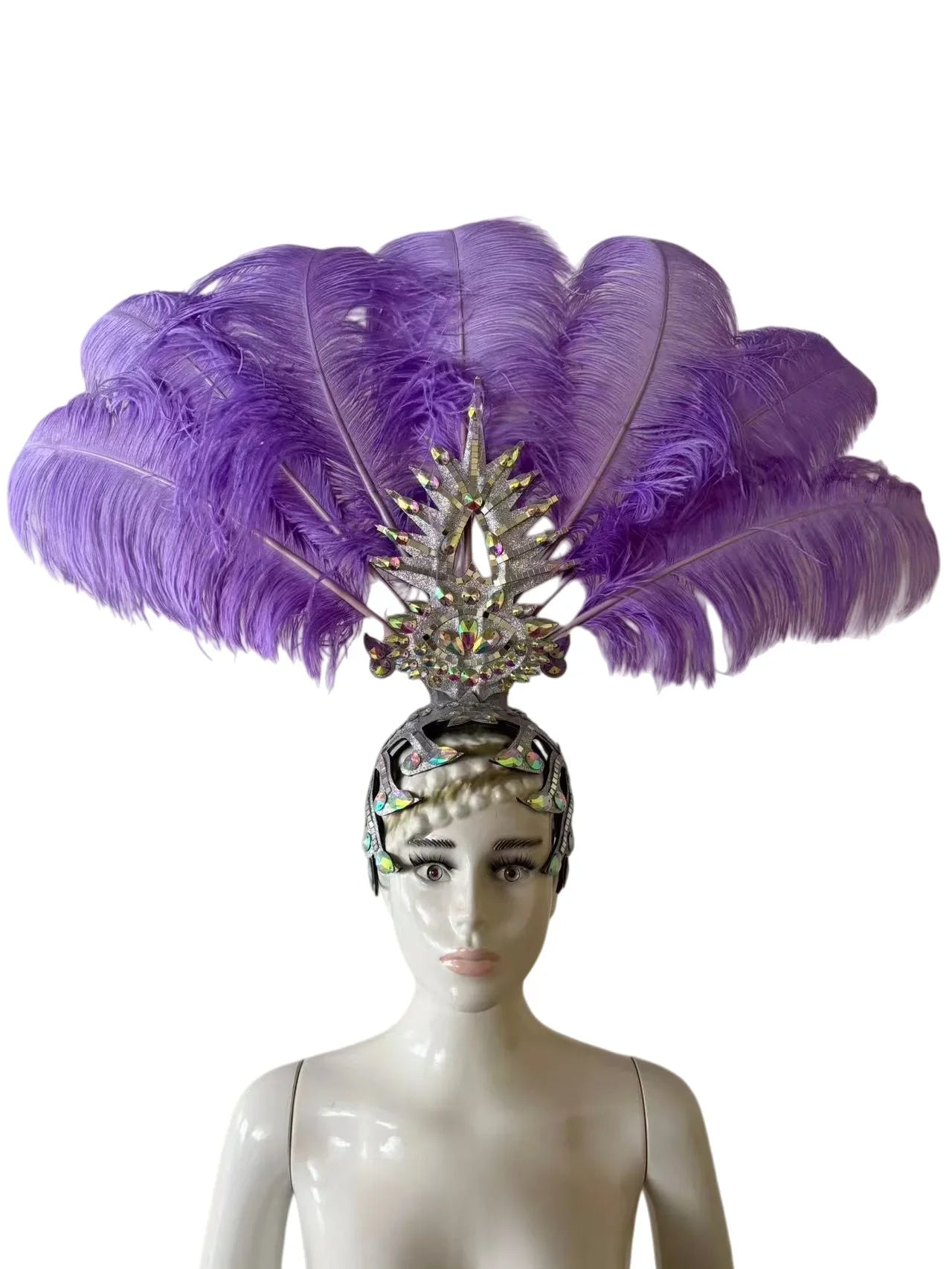 The Stardust Dionysia – Carnival & Samba Feathered Masque Ball Crown by Stardust Starlets