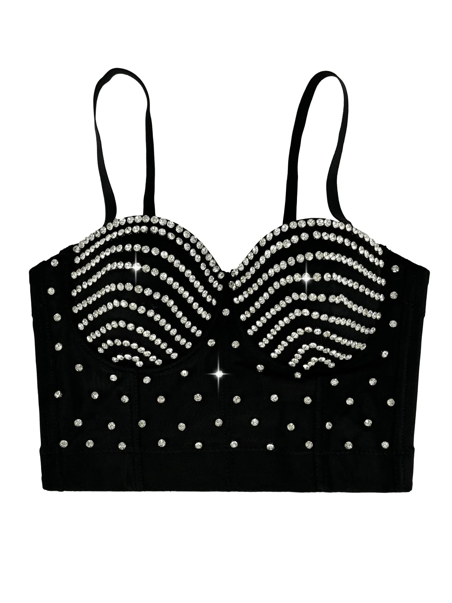 The Stardust Prism Siren – Embroidered Diamond Bustier Corset Crop Top by Stardust Starlets