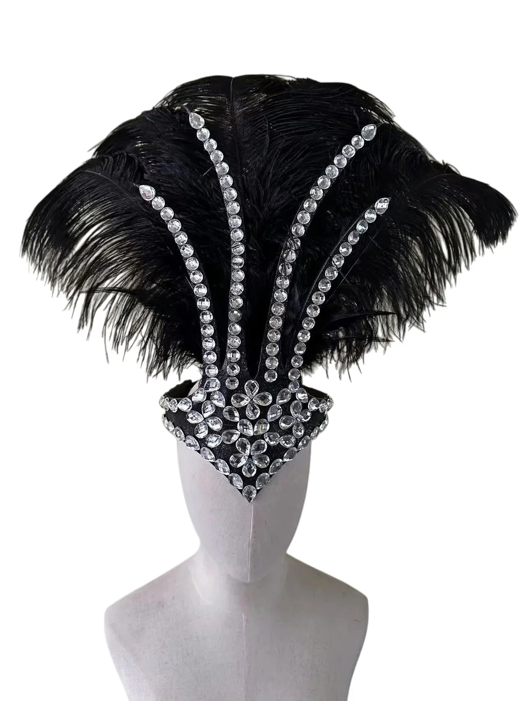 The Stardust Dionysia – Classic Feathered Samba Carnival & Masque Crown by Stardust Starlets