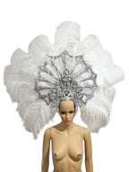 FASHIONABLE AND EXQUISITE HEADDRESS FEATHERS SAMBA DANCE CARNIVAL HALLOWEEN PARTY LATIN DANCE BAR PERFORMANCE HAT MASQUERADE by Stardust Starlets