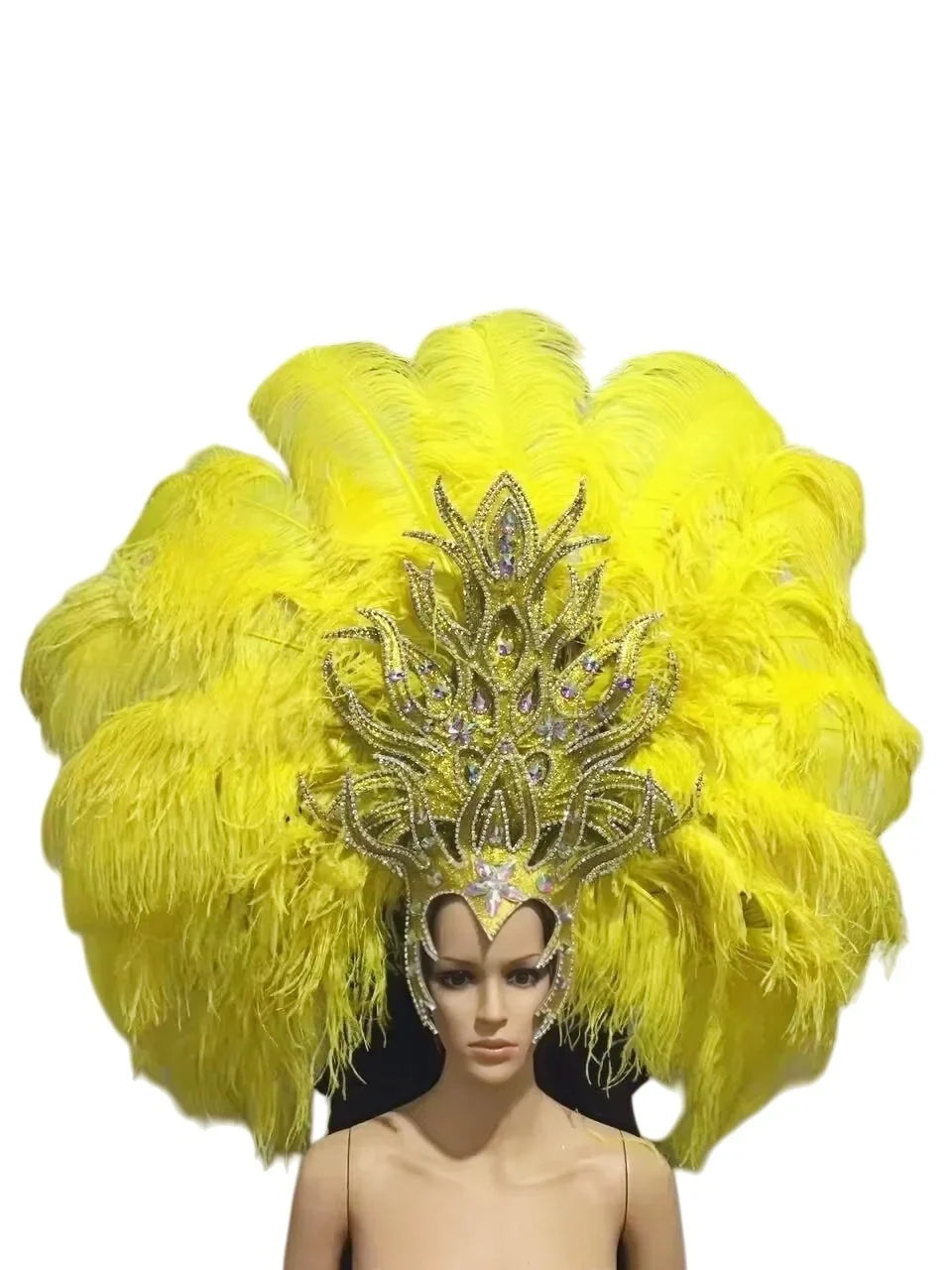 FASHIONABLE AND EXQUISITE HEADDRESS FEATHERS SAMBA DANCE CARNIVAL HALLOWEEN PARTY LATIN DANCE BAR PERFORMANCE HAT MASQUERADE by Stardust Starlets