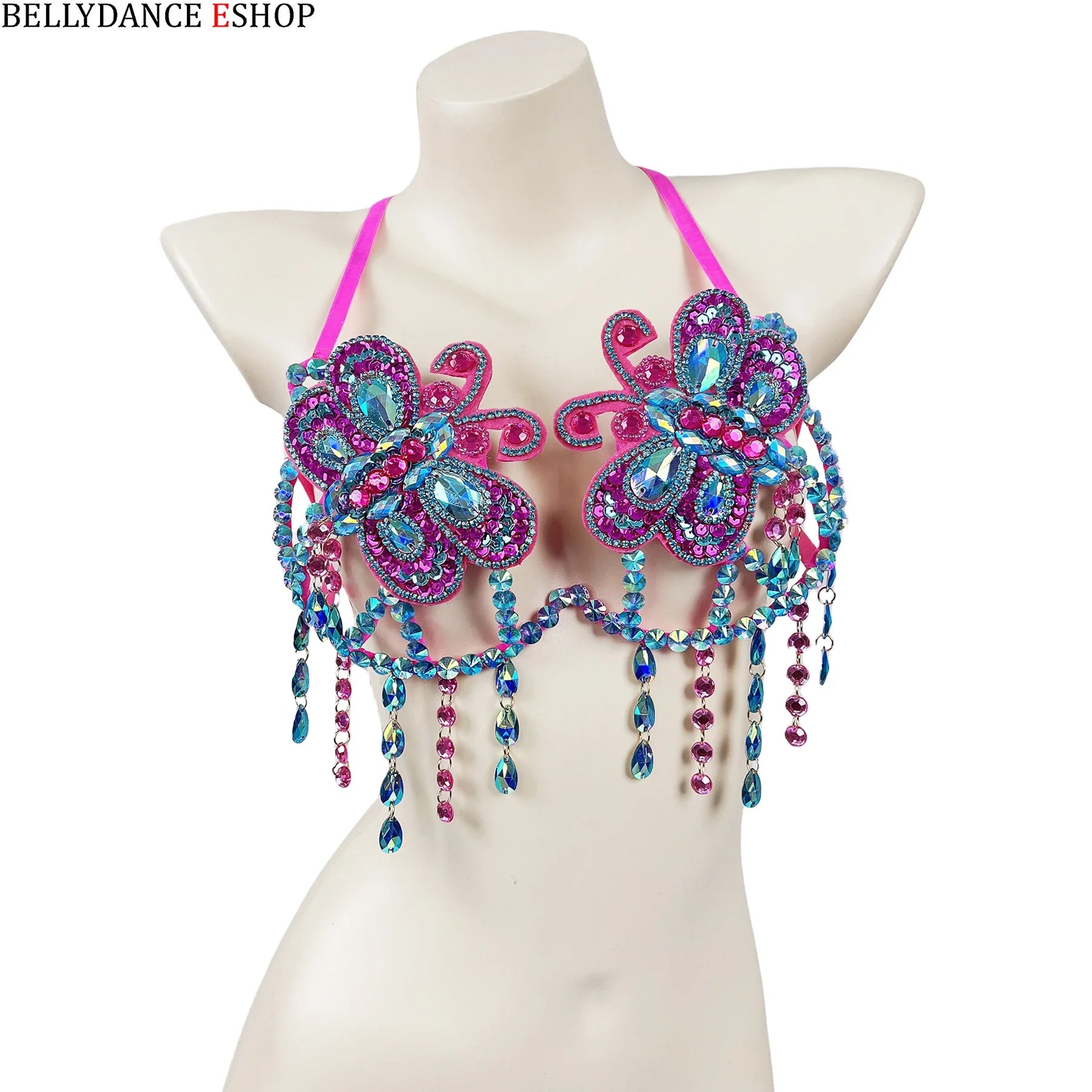 The Stardust Empress Sirena – Deluxe Rhinestone & Stone Samba Carnival Wire Bra by Stardust Starlets