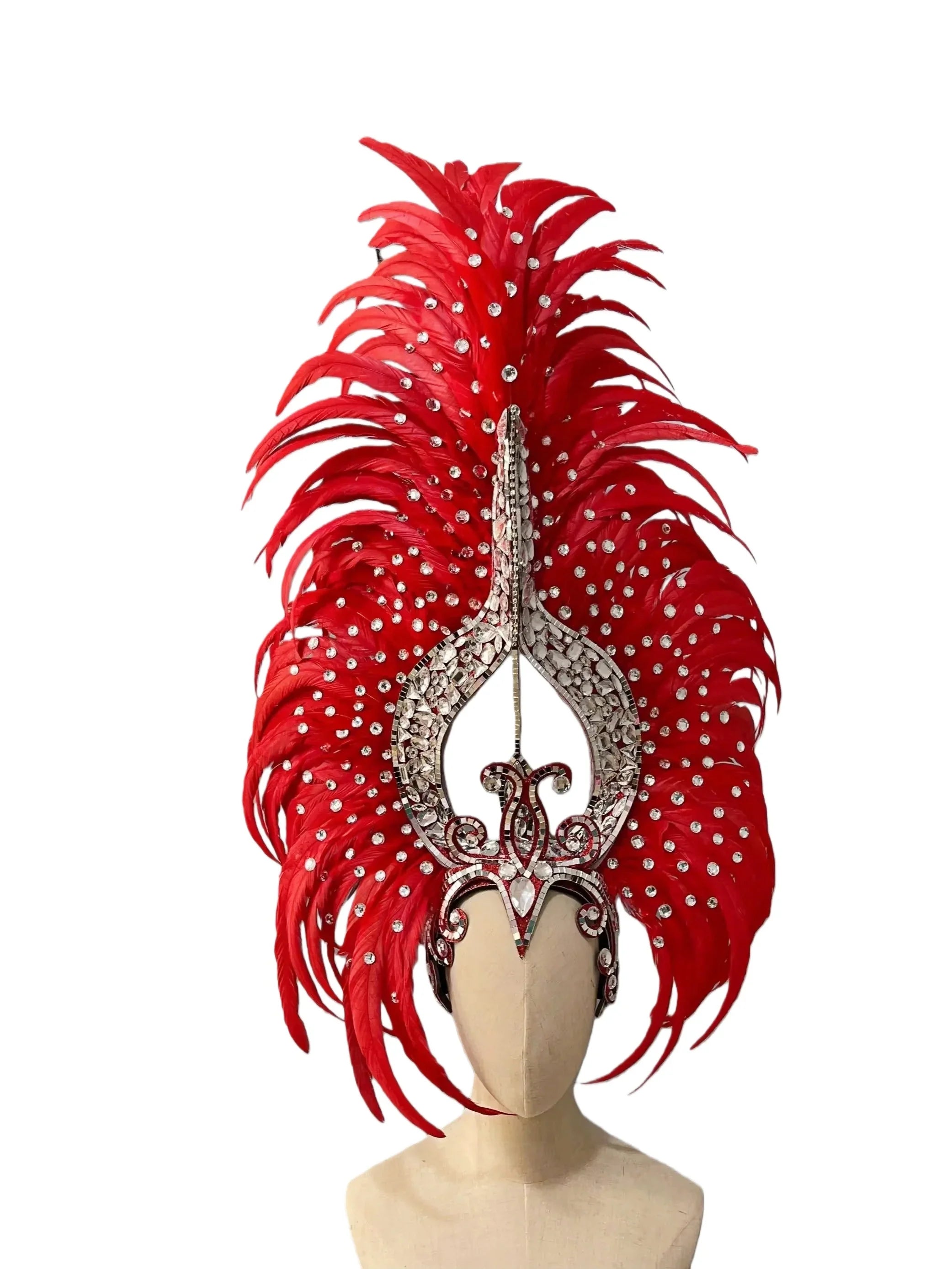 The Stardust Sovereign – Majestic Feathered Samba Carnival Headdress by Stardust Starlets