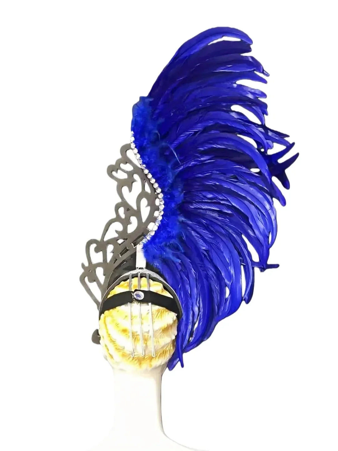 The Stardust Sovereign – Majestic Feathered Samba Carnival Headdress by Stardust Starlets