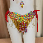 The Stardust Empress Royale – Deluxe Rhinestone Samba Carnival Wire Bra, Panty, Belt & Necklace 4-Piece Costume Set by Stardust Starlets