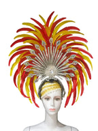 The Stardust Sovereign – Majestic Feathered Samba Carnival Headdress by Stardust Starlets