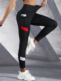 🖤 Colorblocked Mesh High-Waist Yoga Leggings with Side Pockets by FitiqueFit