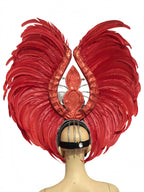 Feather headdress samba costume carnival halloween party bar performance hat makeup dance wings parade by Stardust Starlets