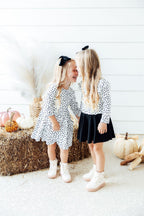 Scattered Dot 3/4 Sleeve Pocket Twirl Dress by Mila & Rose ®