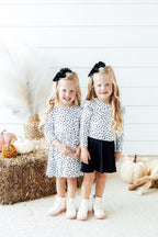 Scattered Dot L/S Ruffle Tee by Mila & Rose ®