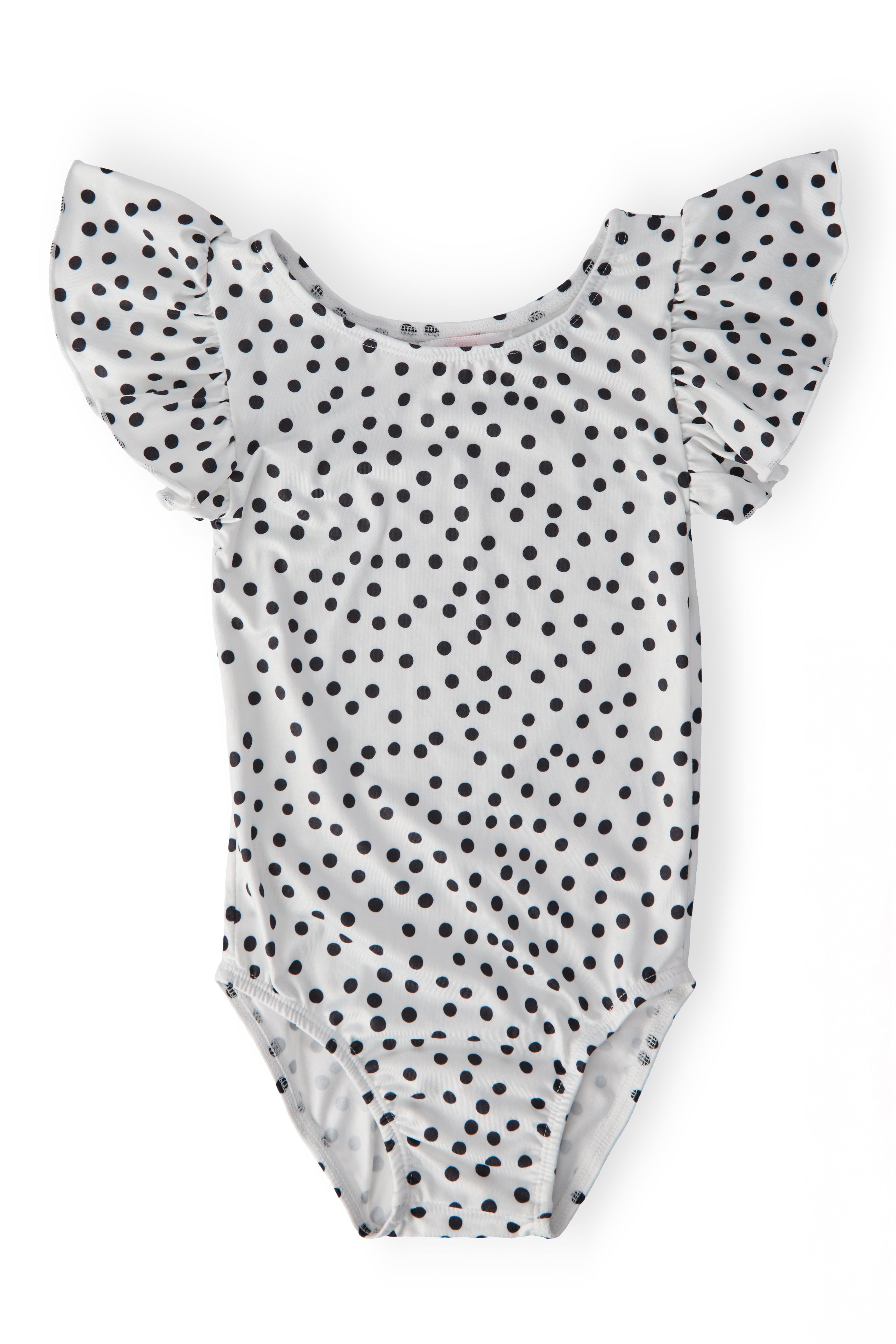 Scattered Dot S/S Flutter Sleeve Leotard by Mila & Rose ®