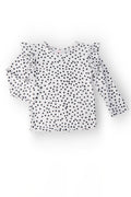 Scattered Dot L/S Ruffle Tee by Mila & Rose ®