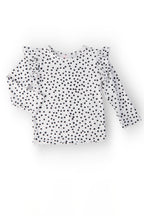 Scattered Dot L/S Ruffle Tee by Mila & Rose ®
