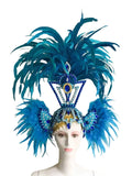 The Stardust Sovereign – Majestic Feathered Samba Carnival Headdress by Stardust Starlets