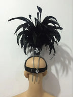 The Stardust Empress – Deluxe Feathered Samba & Carnival Crown by Stardust Starlets