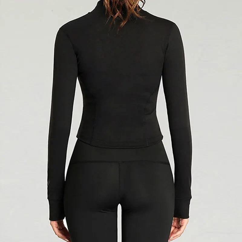Women's Long Sleeved Fitness Jacket by Femme Fit Activewear