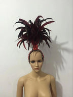 The Stardust Empress – Deluxe Feathered Samba & Carnival Crown by Stardust Starlets