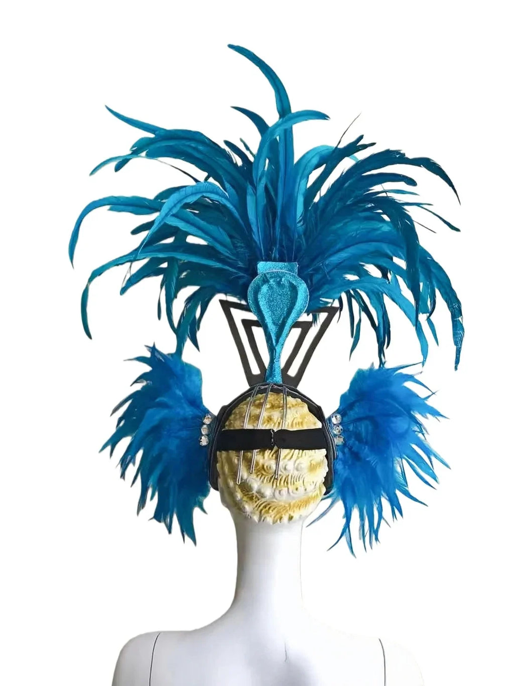 The Stardust Sovereign – Majestic Feathered Samba Carnival Headdress by Stardust Starlets