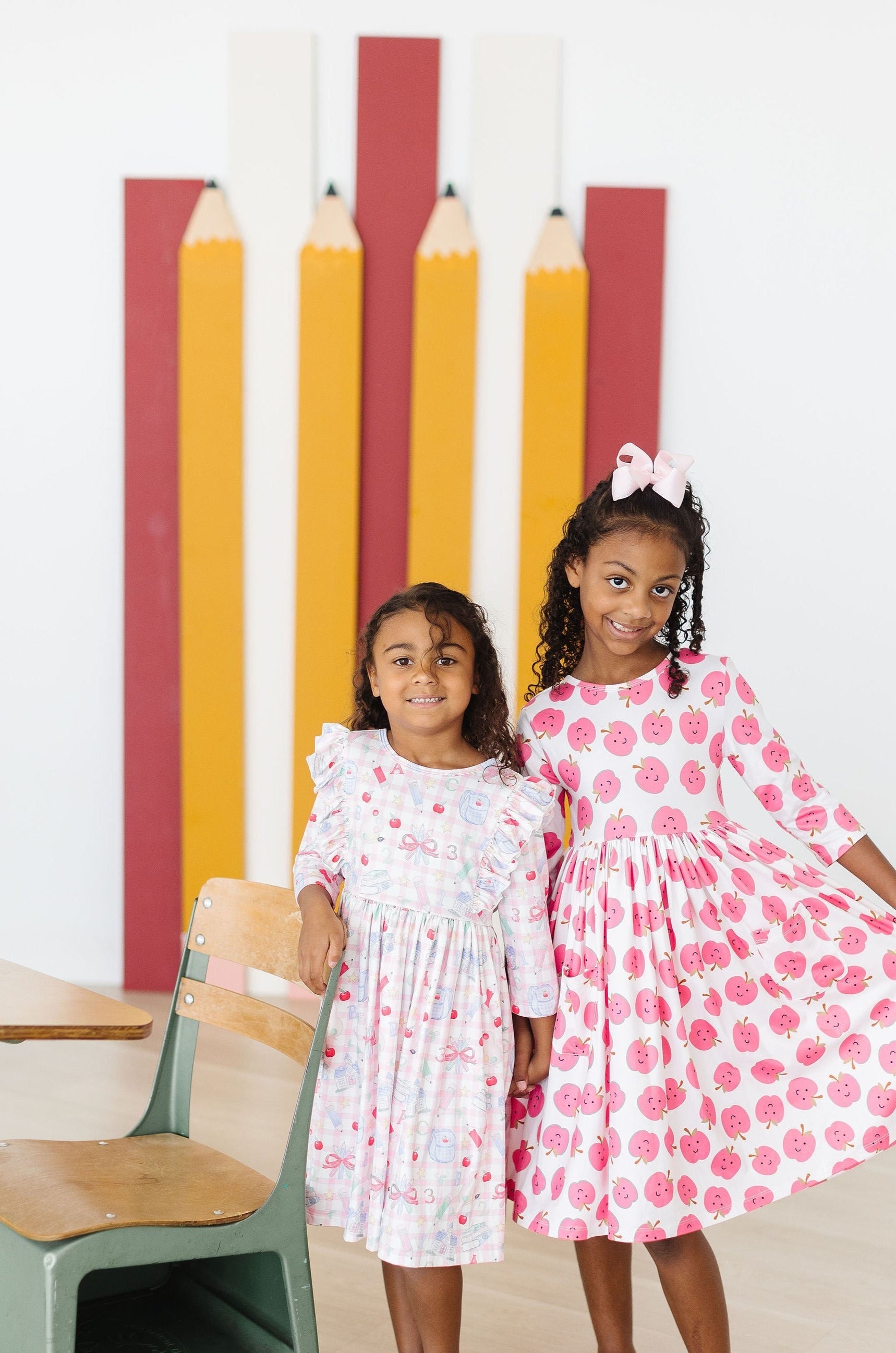 School Days 3/4 Ruffle Twirl Dress by Mila & Rose ®