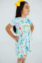 School Rules S/S Pocket Twirl Dress by Mila & Rose ®