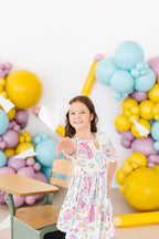 School is Cool 3/4 Sleeve Pocket Twirl Dress by Mila & Rose ®