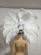 FASHIONABLE AND EXQUISITE HEADDRESS FEATHERS SAMBA DANCE CARNIVAL HALLOWEEN PARTY LATIN DANCE BAR PERFORMANCE HAT MASQUERADE by Stardust Starlets