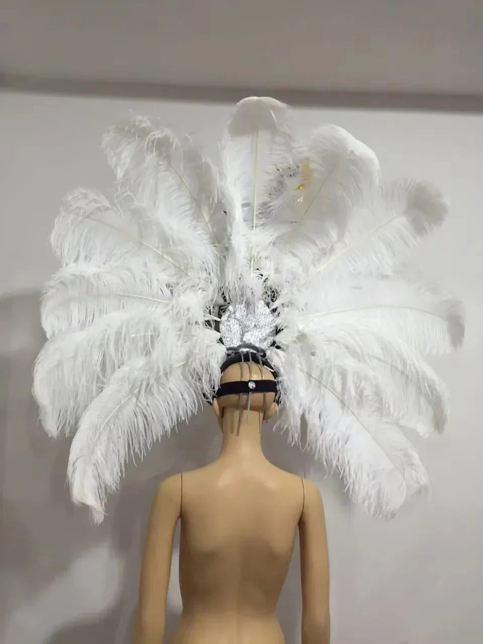 FASHIONABLE AND EXQUISITE HEADDRESS FEATHERS SAMBA DANCE CARNIVAL HALLOWEEN PARTY LATIN DANCE BAR PERFORMANCE HAT MASQUERADE by Stardust Starlets