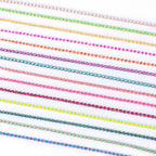 The Stardust Fluorescent Stream – Premium AAAA Glass Fluorescent & Mocha Rhinestone Cup Chain Trim by Stardust Starlets