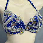 The Stardust Oasis Sirena – Deluxe Crystal & Beaded Belly Dance Bra & Belt 2-Piece Costume Set by Stardust Starlets