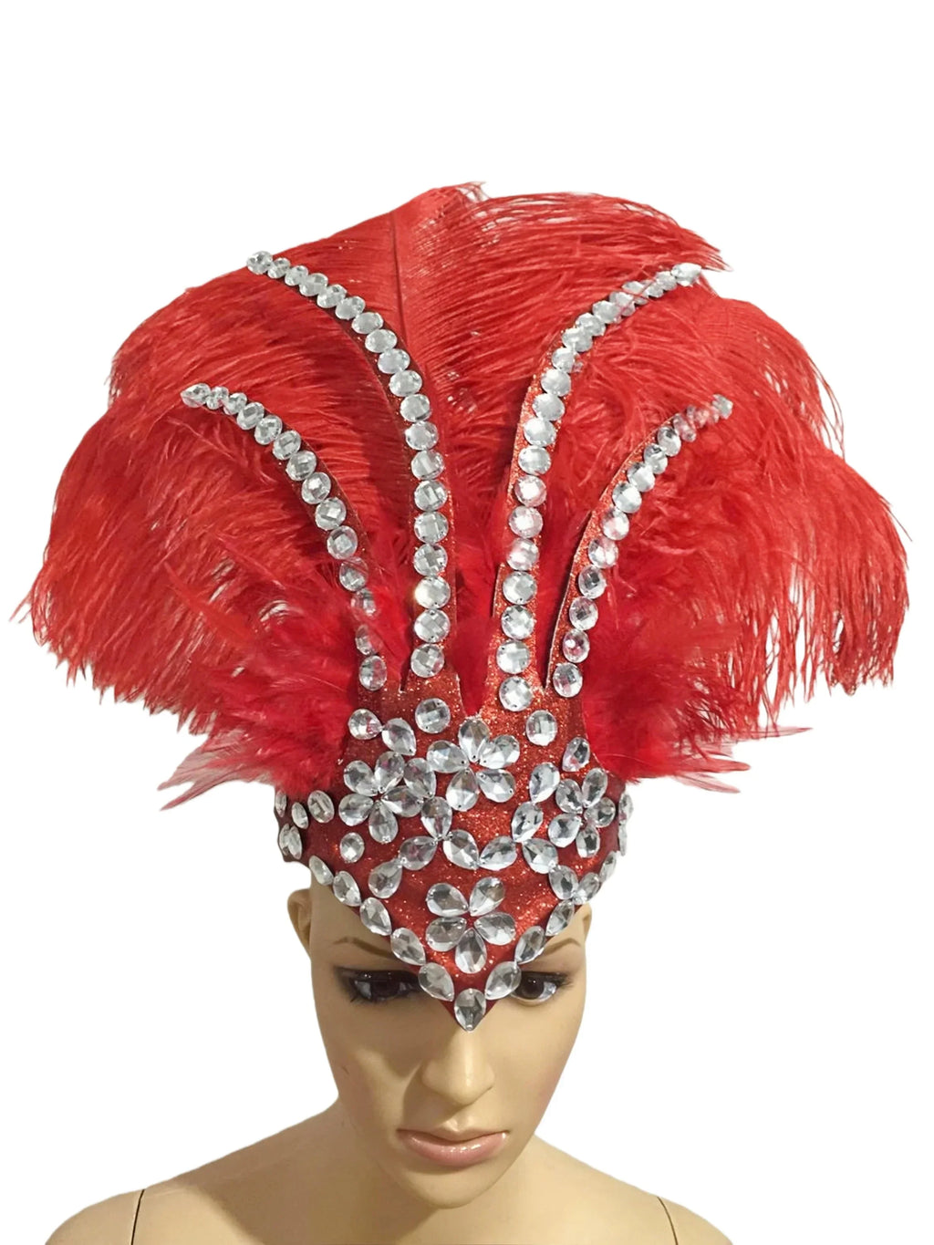The Stardust Dionysia – Classic Feathered Samba Carnival & Masque Crown by Stardust Starlets