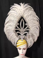 The Stardust Wings of Radiance – Deluxe Feathered Samba & Carnival Crown by Stardust Starlets