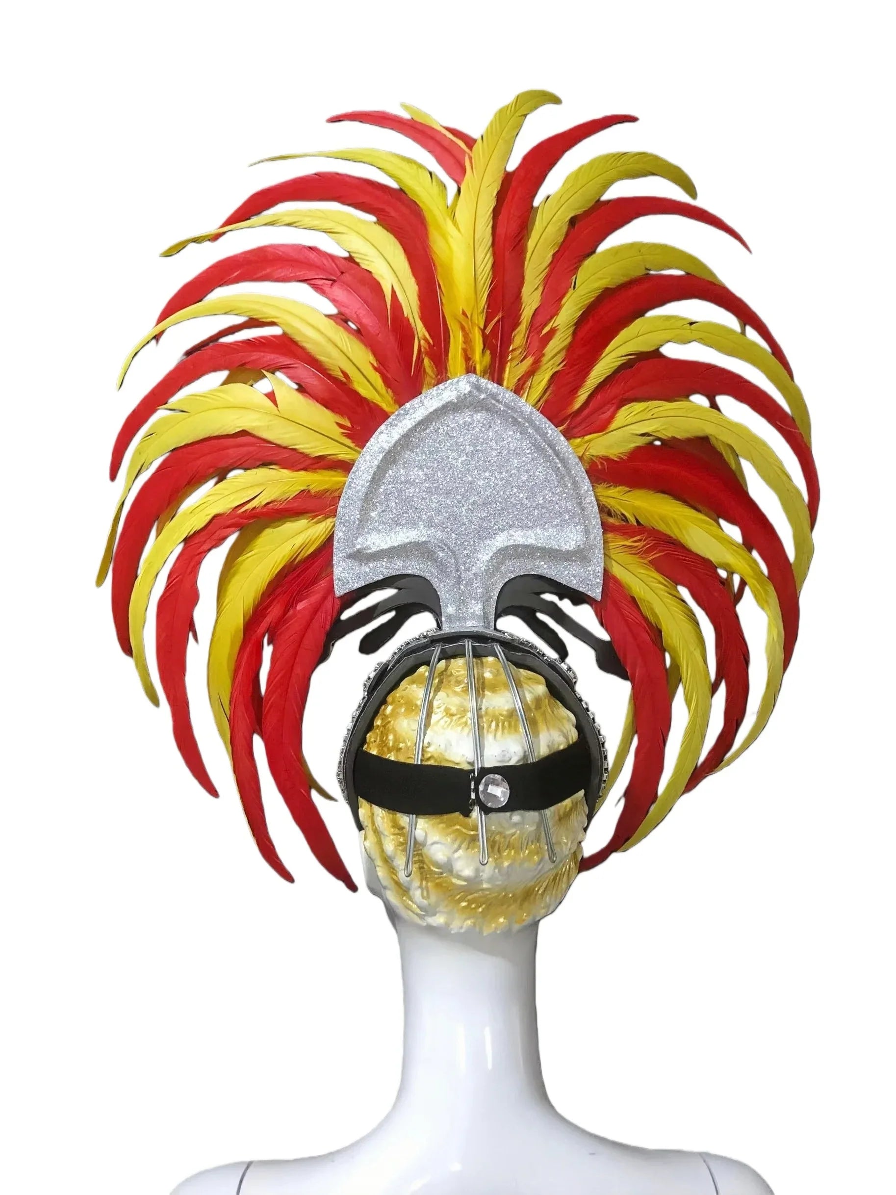 The Stardust Sovereign – Majestic Feathered Samba Carnival Headdress by Stardust Starlets